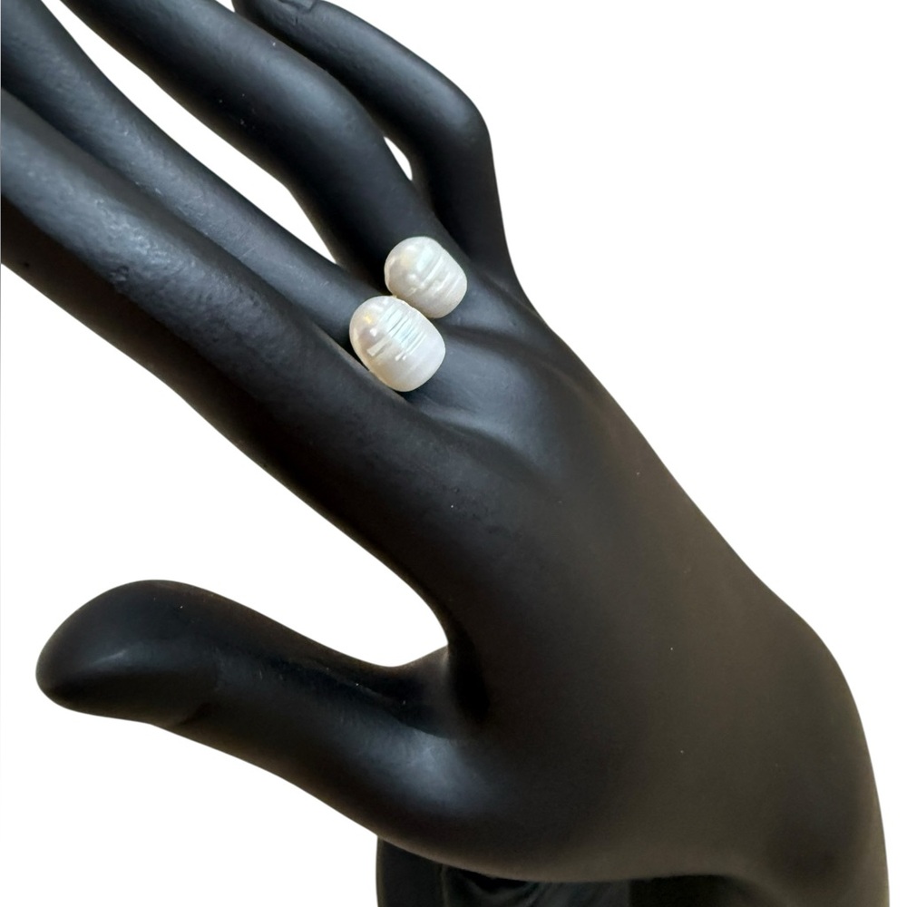 ERTH 14-K Gold Plated Ring w Freshwater Pearls Size 6 - Picture 5 of 8